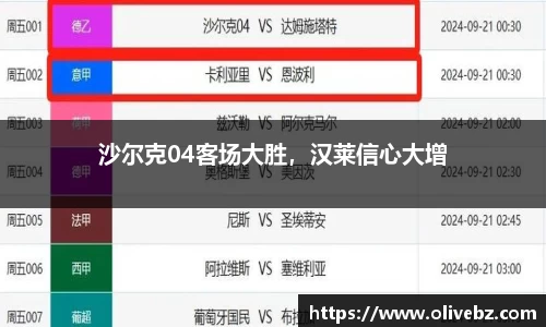 沙尔克04客场大胜，汉莱信心大增